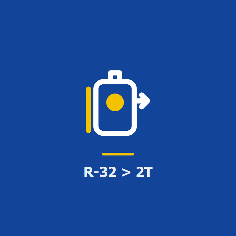 تعبئة فريون R-32 — أكبر من ٢ طن